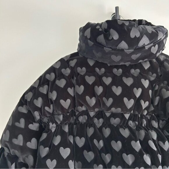 FENDI Down-filled Heart-motif Velvet Jacket In Black size 40 - Picture 7 of 15